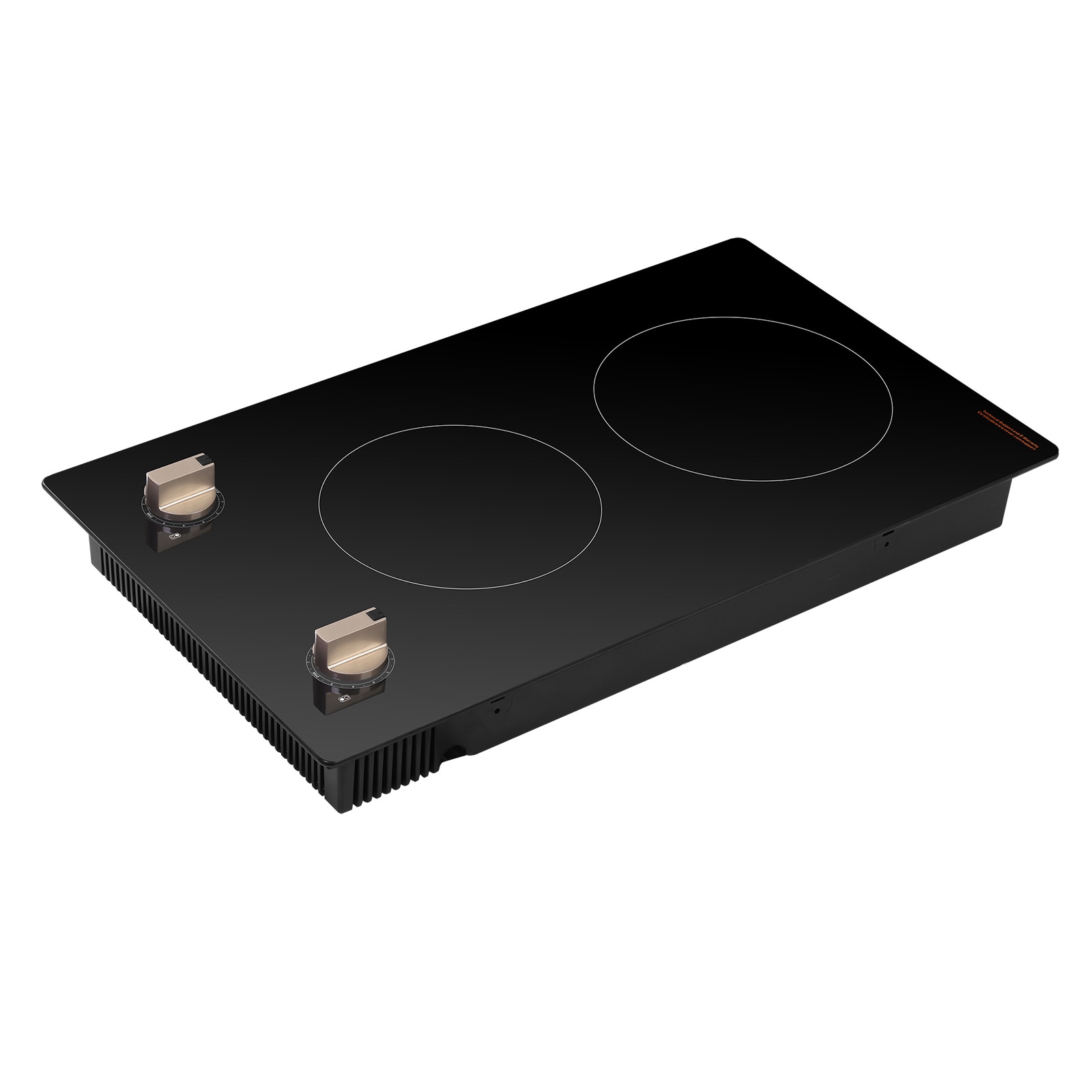1800W 2 Burner Induction Cooktop Electric Countertop Burner Knob Control_voghion.com